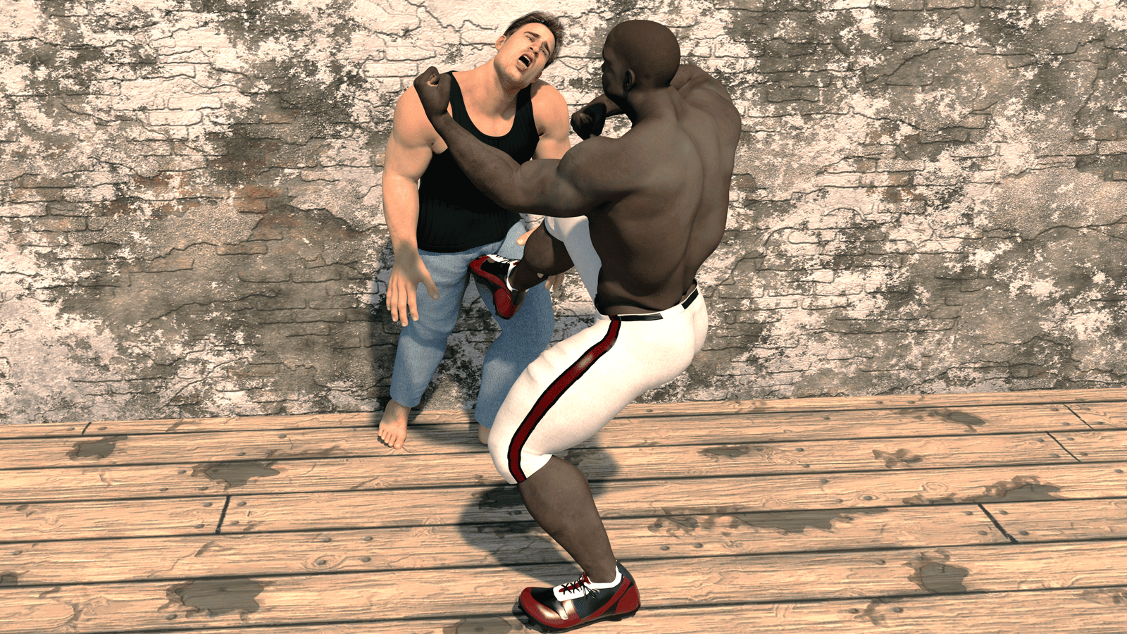 kicked in the balls