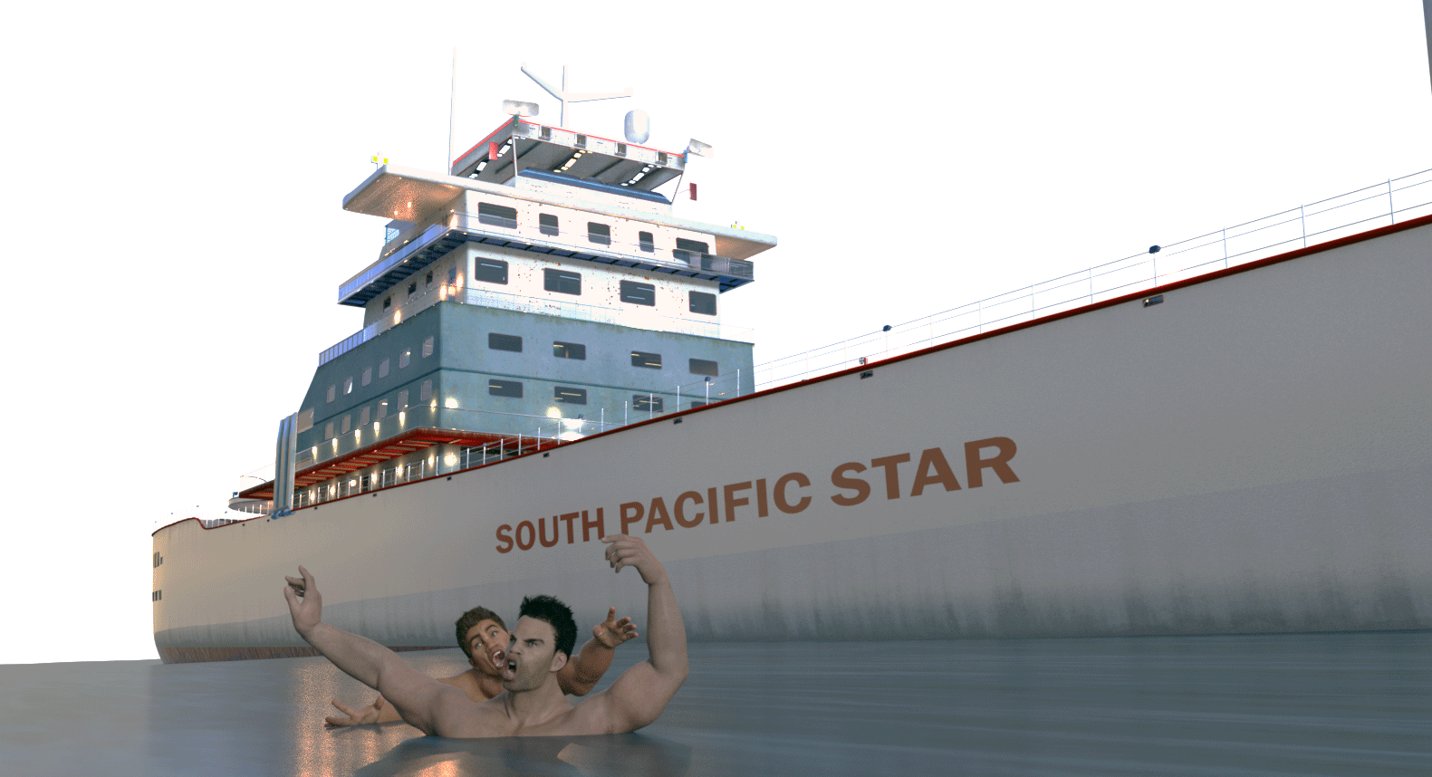 South Pacific Star crewmen overboard