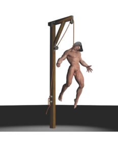 man hanged naked