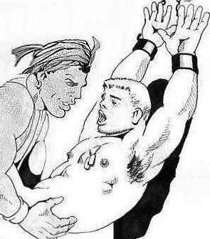 Etienne drawing depicting male rape